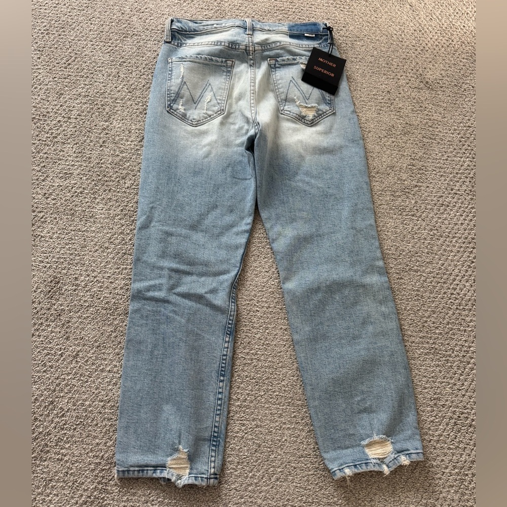 MOTHER The Tomcat NWT size 29 distressed straight leg ankle high rise Jeans